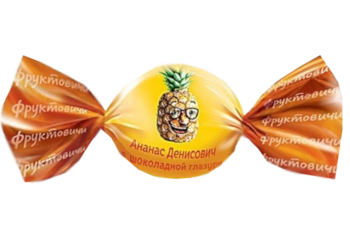 Конфеты Ананас в темной шок.гл. Fruitstory