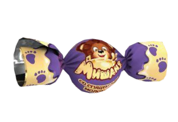 Конфета Мишаня со сгущенным молоком